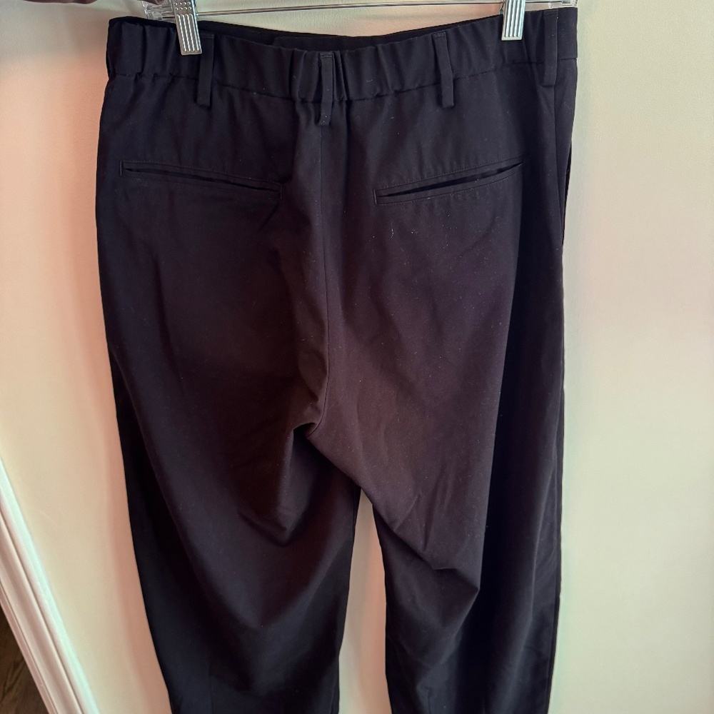 GU Black Wide Leg Pants | Size Medium (32") | Office Ready | Pleated Front